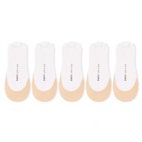 FINETOO Ice Silk Invisible Socks Neslystančios No Drop Heel Puskojinės Aukštakulnės kojinės Moteriškos vasarinės kojinės smėlis