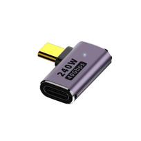 USB 4.0 PD 240W 8K 60Hz įkroviklio jungtis, skirta Macbook 40Gbps didelės spartos USB C OTG U formos tiesaus kampo adapteris