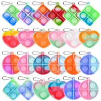 10/20 vnt Mini Pop raktų pakabukas mažyliui, sensorinis judesio žaislai Masiniai klasės prizai Vaikų gimtadienio šventė Vestuvinė dovana svečiams 10Pcs Mix white