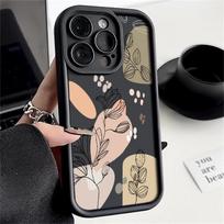 For iPhone 16 15 Pro Max 14 Plus 13 12 Pro 11 XS XR 8 7 Cover White Flowers Shockproof Soft Lens Protection Phone Case iPhone 15 juoda