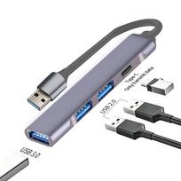 4 prievadai USB 3.0 HUB USB C HUB Multi USB skirstytuvas OTG adapteris Type C prijungimo stotis 5Gbps didelis duomenų perdavimas