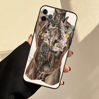 Medicininės žmogaus anatomijos telefono dėklas, skirtas iPhone 11 12 13 Pro Max 13 Mini X XR XS Max 7 8 Plus silikoninis galinis dangtelis iphone 5 5S