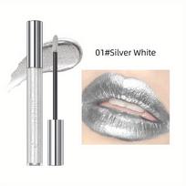 Skysti lūpų dažai su Shimmer Glitter Metallic Color Labai pigmentuoti akių šešėliai, dvejopo naudojimo makiažas, ilgai išliekantis ir lengvai nuspalvinamas perlamutrinis blizgesys 1#