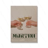 Martini meno plakato spausdinimas Negroni kokteilių baro siena retro drobės dekoras vyno tapyba svetainė Namai Draugas Cheers Nuotraukos 21x30cm No Framed