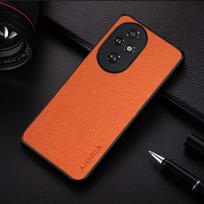 Case For Honor 200 Pro Lite Funda verslo stiliaus patvarus tekstilės odinis dangtelis honor 200 oranžinė