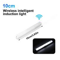 10 cm judesio jutiklio šviesa belaidė LED jutiklio lemputė USB įkraunama naktinė lemputė virtuvės spintos spintelė, automatinė jutiklio šviesa 10cm balta