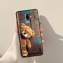 Mielas meškiuko dėklas Samsung Galaxy J3 J5 J7 2017 A3 A5 J1 2016 J4 J6 Plus A6 A7 A8 A9 J8 2018 Coque J8 2018 - J810