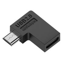 Mikro USB į USB C adapteris 90 laipsnių o USB į C tipo duomenų perdavimo konvertavimo jungtis, skirta išmaniojo telefono automobilio navigacijai L
