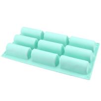 Food Grade 9 Hole DIY Fondant Mousse Cake Silicone Mold Semi-Cylindrical Strip Shape Cake Tray Cake Decorating Tools