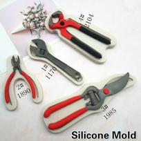 Dekoravimo įrankiai Silikoninė formelė minkštam cukrui Wrench Torto forma Spaustuvai Įrankiai minkštam cukrui kepti „pasidaryk pats“Kepimo formelė style 1 gray