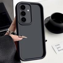 Saldi spalvaTelefono dėklas Samsung S24 S23 S22 Ultra Plus S21 FE A14 A34 A15 A35 A52 A53 A54 5G Atsparus smūgiams Minkštas silikoninis dangtelis For Galaxy S24 juoda