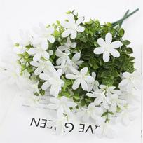 Dirbtinių gėlių orchidėjų slyvų puokštė vestuvinės rankinės gėlės namų dekoravimas maži švieži dirbtiniai žali augalai eukaliptas violetinė