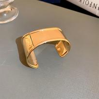 Netaisyklingo klostavimo plati apyrankė su rankogaliu, metalinė, reguliuojamo dydžio, atvira apyrankė moterims, prabangūs minimalistiniai bangle tipo papuošalai, aksesuarai, dovanos 2 auksas