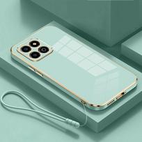 Dėklas Honor X6b Honor X6B telefono dėklas Honor 200 išmanusis dangtelis X6A smūgiams atsparus minkštas silikoninis galinis dangtelis prabangus kvadratinis platininis For Honor X6A