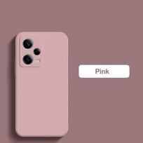 Redmi Note 12 Note12 Pro 4G 5G Case Square Liquid Silicone Phone Cases For Xiaomi Redmi Note 12 Note12 Pro Plus Soft Back Cover RedmiNote12 4G rožinė