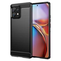 Dėklas Motorola Moto X40 Dėklas Motorola Moto X40 Bamperis Atsparus smūgiams Silikoninis Anglies Pluošto Galinis Dangtelis Moto X40 Pro 6.7 Moto E22(Moto E22i) raudona