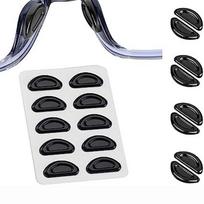 5 poros / rinkinys Akiniai neslystantys nosies pagalvėlės Minkšti silikoniniai lipnūs akiniai Nosies pagalvėlės plastikiniams akiniams nuo saulės Akiniai nuo saulės juoda