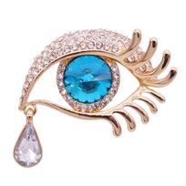 Angel Tears dizaino sagė Crystal Charm Pin krūties segtukas Šaliko segtukas Dekoro ašara mėlyna