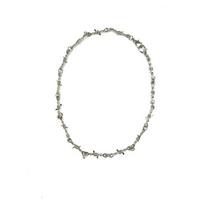 Mažos vielinės erškėtuogės Geležinė Unisex Choker Kaklo grandinėlė Moterims Hip-hop Gotikinis Punk stiliaus Dygiuotos vielos mažos dygliukų grandinėlė Choker Dovanos gray