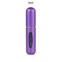 5 ml purškiamų kvepalų buteliukas kelionei, pripildomas kvepalų purkštuvas, tuščias kosmetikos kvepalų buteliukas 5ml violetinė