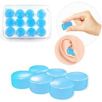 12PCS Silicone Ear Plugs Noise Cancelling EarPlugs Waterproof Reusable Sleep Earplugs mėlyna