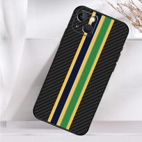 Ayrton Senna F1 lenktynių telefono dėklas iPhone 14 13 12 11 16 15 Pro Max Plus Mini 7 8 X XR XS Max minkštas dėklas iPhone 16 Plus black