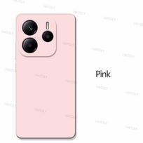 Dėklas Xiaomi Redmi Note 14 4G Xiaomi Redmi Note 14 4G dangtelis TPU smūgiams atsparus skysto silikono telefono dėklas Xiaomi Redmi Note 14 24117RN76E(164.84mm) rožinė