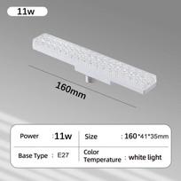 E27 LED juostelės lemputė itin ryški prisukama lubų lempa buitinei didelės galios ryškumas ilga krištolinė lemputė šviesa 18W/24W 16CM(11w)-White Light