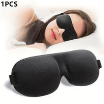Miego gryna juoda 3D trimačio šviesą blokuojančio akių kaukė 1 vnt., 5 vnt., 10 vnt. Black 1pcs