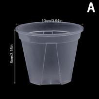 1vnt Skaidrus gėlių vazonų sodintuvas su padėklu 10 cm / 12 cm / 14 cm Pp permatomas gėlių vazono orchidėjų vazonas su skylėmis namų biuro stalui