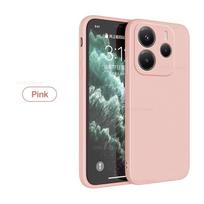 Dėklas Redmi Note 14 Pro Plus, skysto silikono minkštas TPU dangtelis, skirtas Xiaomi Redmi Note 14 Note14Pro Plus Note14 Pro 4G 5G telefono dėklui Redmi Note 14 5G rožinė