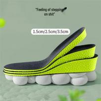 Unisex Height-Boosting Insoles: Sweat-Absorbing, Deodorizing, Shock-Absorbing, Breathable, Soft Bottom, Invisible Lift 37-38 Trim to Fit