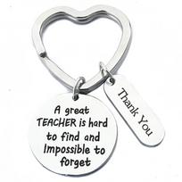 Keychain Ring Key Holder Stainless Steel Teachers' Day Thank You Festival Gift