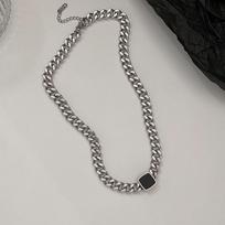 Gold Plated Cuban Chain Necklace: Trendy Unisex Hip-Hop Clavicle Jewelry sidabras