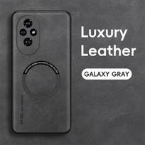 Magnetinis Retro Odinis Minkštas Dėklas Honor 200 Pro Honor200 Pro 5G Belaidžiam Įkrovimui Telefono Dėklo Dangtelis For Honor 200 pilka spalva