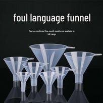 Didelio skersmens skaidrus plastikinis piltuvėlis buitiniam ir komerciniam naudojimui – idealus ryžiams, skysčiams ir milteliams pilti Fine Mouth 50mm Funnel gray