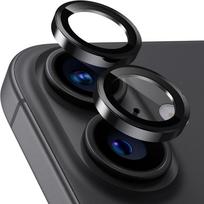Grūdinto stiklo apsauginis dangtelis kameros objektyvui, skirtas Iphone 16E 16 E 15 Pro Max 14 Plus 13 Mini 12 11 16Plus 16Pro 15Pro 15Plus Telefonų apsaugos priedai For iPhone 16 juoda