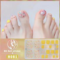 Fake nails toenail sticker 3D imitation diamond manicure patch waterproof and long-lasting whitening toenail sticker