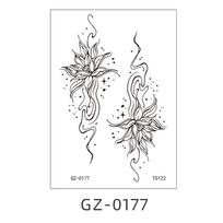 Žolelių sulčių tatuiruotės lipdukas Vandeniui atspari laikina modeliavimo tatuiruotė Gėlės rankos tatuiruotės lipdukas 100 * 150Mm (die) black