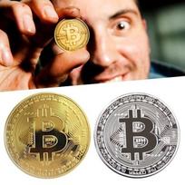 1x BTC Coin Art Collection Bitcoin Coin Gold Plated Physical Collectible Gifts auksas