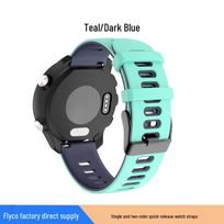 Daugiaspalvė sportinė silikoninė laikrodžio apyrankė Samsung/Garmin/Huawei, dviejų spalvų dirželis, 22/20mm 22MM+black buckle