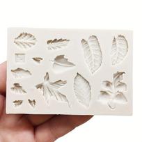 Leaf Silicone Mold - 3D Forest-Themed Mold for DIY Decorating and Crafts for Valentine's Day 1pc white
