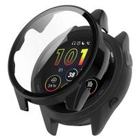 „PC +“ grūdinto stiklo dėklas, skirtas „Garmin Forerunner 165 165Music“ didelės raiškos ekrano apsaugai, skirta „Forerunner 165 Music“ laikrodžio dėklui. For Forerunner 165 juoda