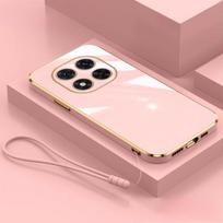 Blizgus dengtas telefono dėklas su dirželiu, skirtas Xiaomi Redmi Note 14 14Pro 13 12 11S 10 14C 13C POCO X7 X6 Pro M5S, silikoninis apsauginis dangtelis Redmi Note14 4G rožinė