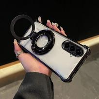 Prabangus dengtas stovas, smūgiams atsparus skaidrus dėklas Samsung A56, skirtas Samsung Galaxy S25FE S25edge A06 A16 A26 A36 A17 A55 dangtelis A05 juoda
