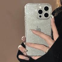 Prabangus Bling Blizgučių Skaidrus Dėklas iPhone 16 15 14 13 12 11 Pro Max X XR XS 7 8 Plus SE Atsparus Smūgiams Skaidrus Minkštas TPU Dangtelis For iPhone 8 7 mirgėjimas