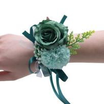 Riešo gėlė, neblunkanti, daugiaspalvė, puošia, elegantiška nuotaka, jaunikis, dirbtinė riešo korsetė vakarėliui
