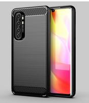 Dėklas Xiaomi Mi Note 10 Lite, guminis buferis, anglies pluošto dangtelis, skirtas Xiaomi Mi Note 10 Lite telefono dėklui, skirtas Mi Note 10 Lite dėklui For Mi Note 10 Lite juoda