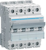 Hager Automatinis jungiklis perkrovai ICN=10000A/ICU=15KA 4P C 25
