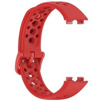 Suderinamas silikoninis dirželis Huawei Band 8/9/10, galimas skylėtas stilius For Huawei Band 8/9 Perforated raudona